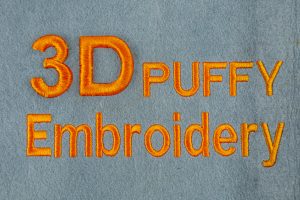 3D Puffy Foam Embroidery